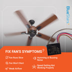 BlueStars CBB61 4.5+5+5uF 5-Wire Ceiling Fan Capacitor