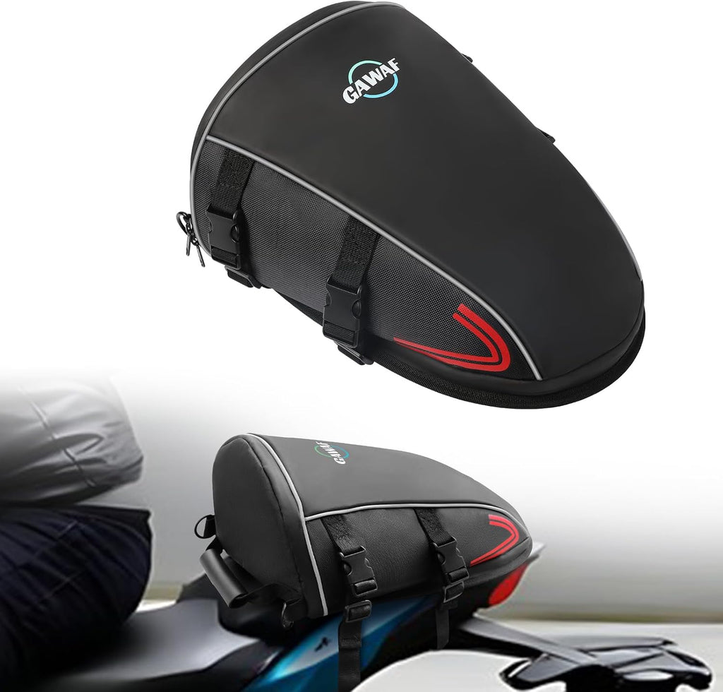 Motorcycle Tail Bag, Upgrade 15L Waterproof Sports Motorbike Rear Seat Bag with Shoulder Strap, Motorcycle Tank Bag