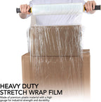 15 Inch Clear Stretch Wrap Replacement Roll (2 Refill Rolls-2000 Feet) No Handle, Shrink Wrap for Moving, Packing