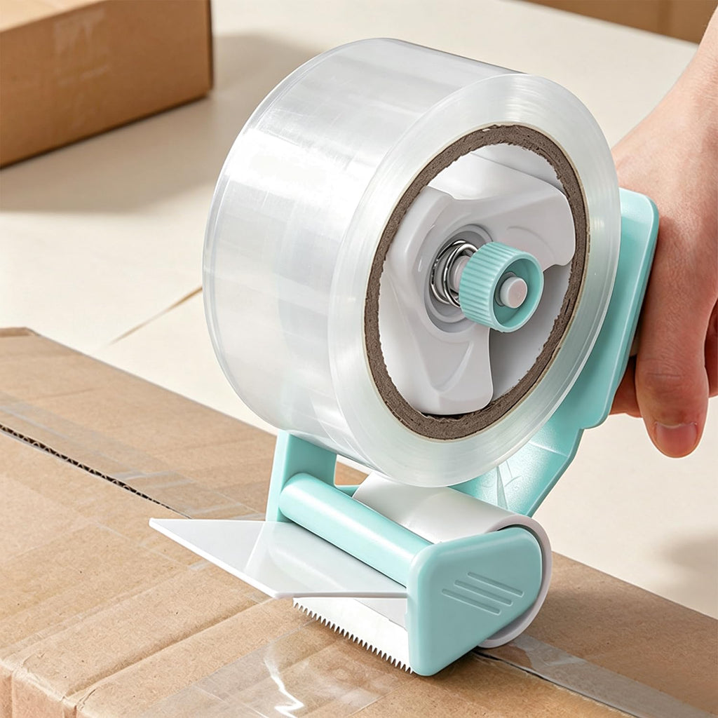 Lightweight Plastic Packing Tape Dispenser Gun, Fits Up to 2" Wide, Green