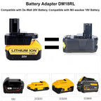 Biswaye DM18RL Battery Adapter Compatible with Ryobi 18V One+ Tools