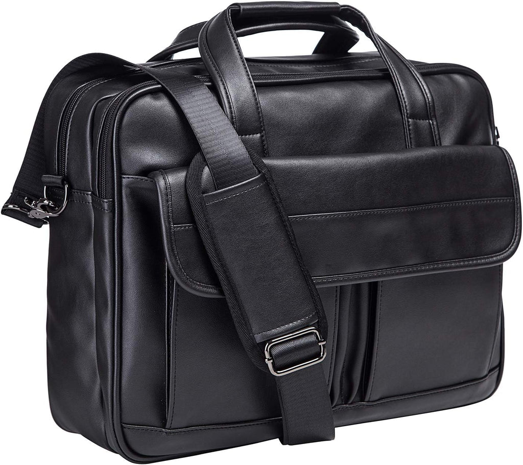 Men's Business Travel Briefcase Leather Handmade Messenger Bags Laptop Bag
