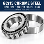 30202 Tapered Roller Bearing, Chrome Steel Single Row for Hubs