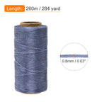 Waxed Thread Wax String 284 Yard 0.8mm 150D Flat Gray Blue