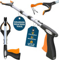 Pro 36" Flexible Folding Grabber Tool for Elderly + Magnets, Reacher for Disabled & Seniors Heavy Duty Rotating