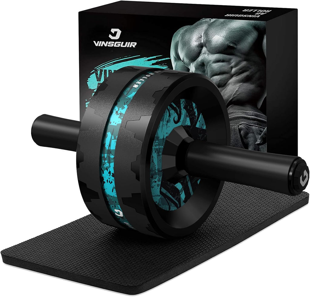 Ab Roller Wheel, Abs & Core Workout Equipment for Home Gym with Knee Pad Accessories, Abdominal Wheel for Full-body