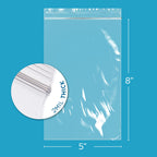 5" x 8" Reclosable Zip Bags, 4,000 Count - with Hang-Hole for Display - GPI