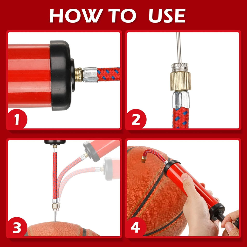 10 Pcs Ball Pump for Sports Balls Pump with Needle and Extension Hose Bulk for Basketball Football Soccer Volleyball