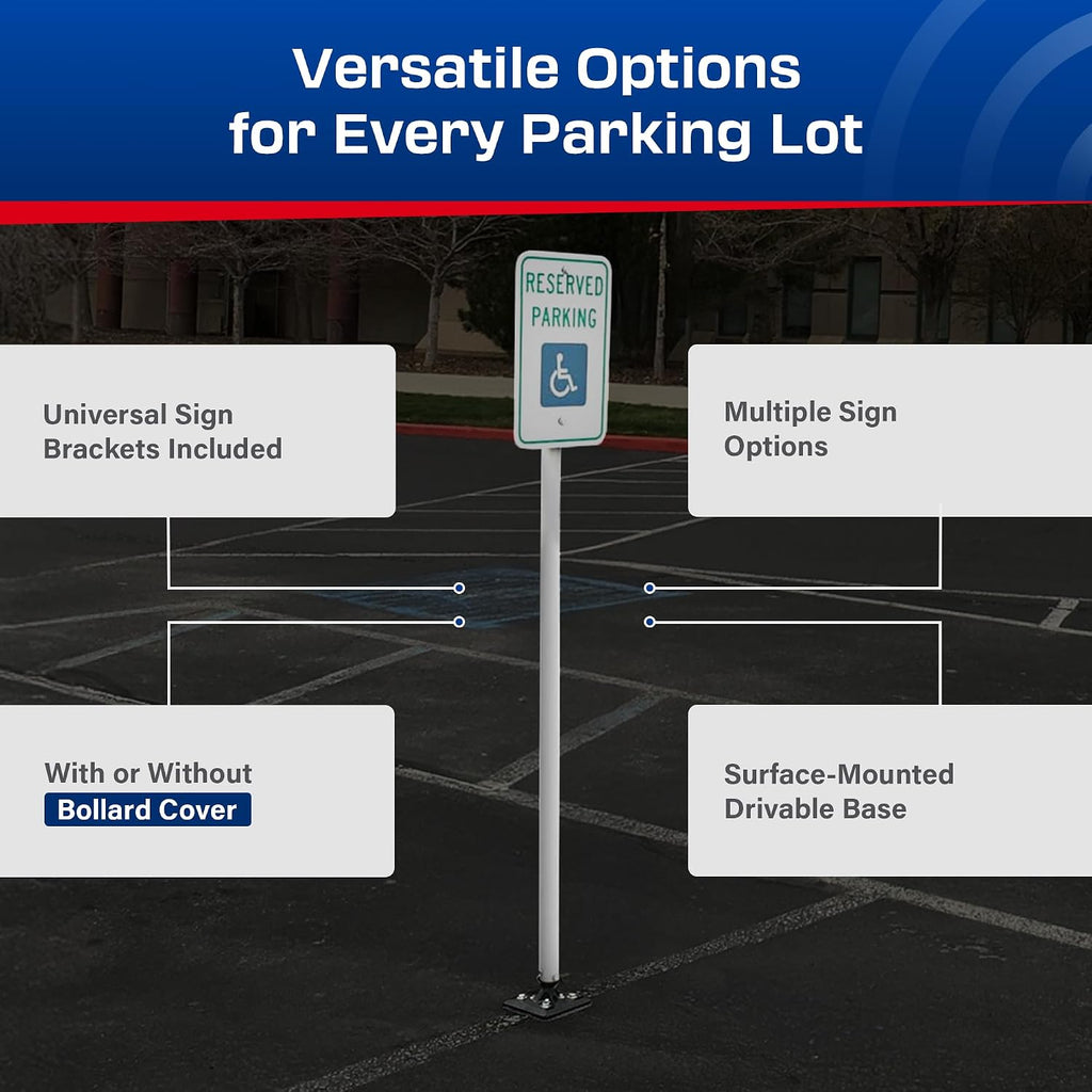 Impact Recovery - Sta-Rite Flexible Sign Post - Sign Holder - Handicap Parking Signs - Made in the USA - 78” Reserved