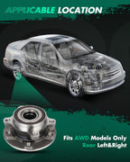 SCITOO 1x 513389 Wheel Bearing Hub Assembly 5-Lug 4WD,AWD