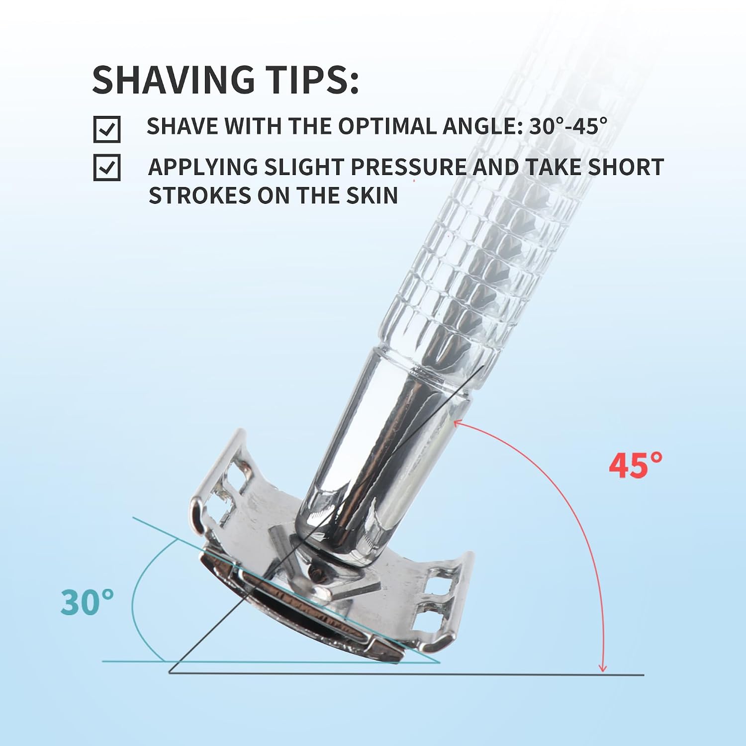 Double Edge Safety Razor Reusable Stainless Metal Wet Shaving Razor with 10 Swedish Platinum Blades for Men Women