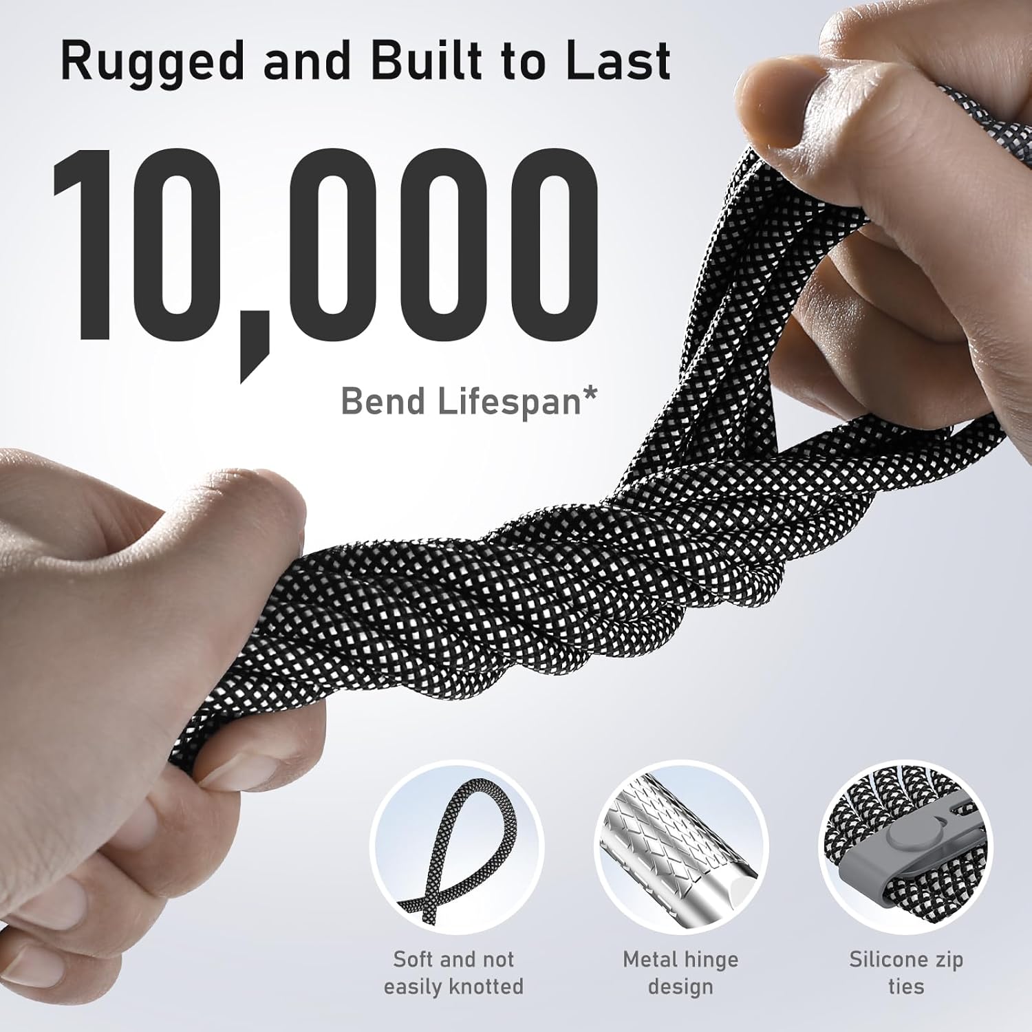 USB C Cable 3.3ft 240W Braided 180°Rotating USB C to USB C Cable USB 2.0, Type C Charging Cable for iPhone