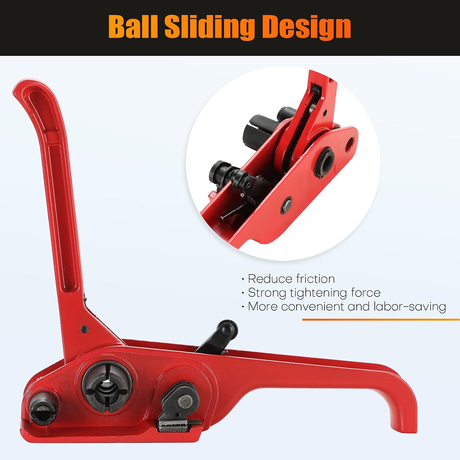 Poly Strapping Tensioner & Cutter Manual Strapping Tools (Red) | Heavy Duty Manual Strapping Tensioner Cutter Cord