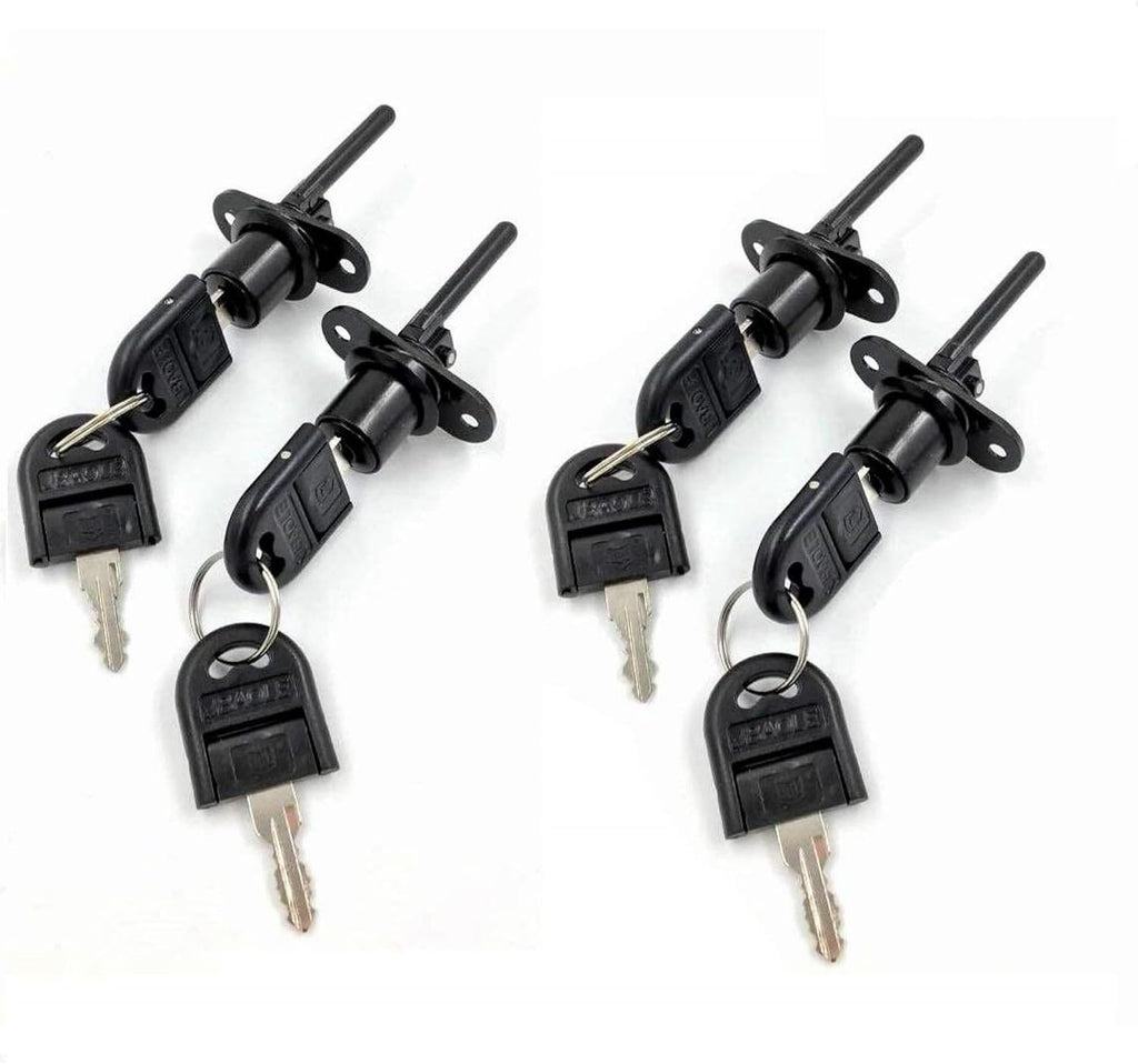 4 Pcs - Zinc Alloy Drawer Lock with Keys File Cabinet Lock Replacement, Desk Locks File Cabinet Lock for Wardrobe