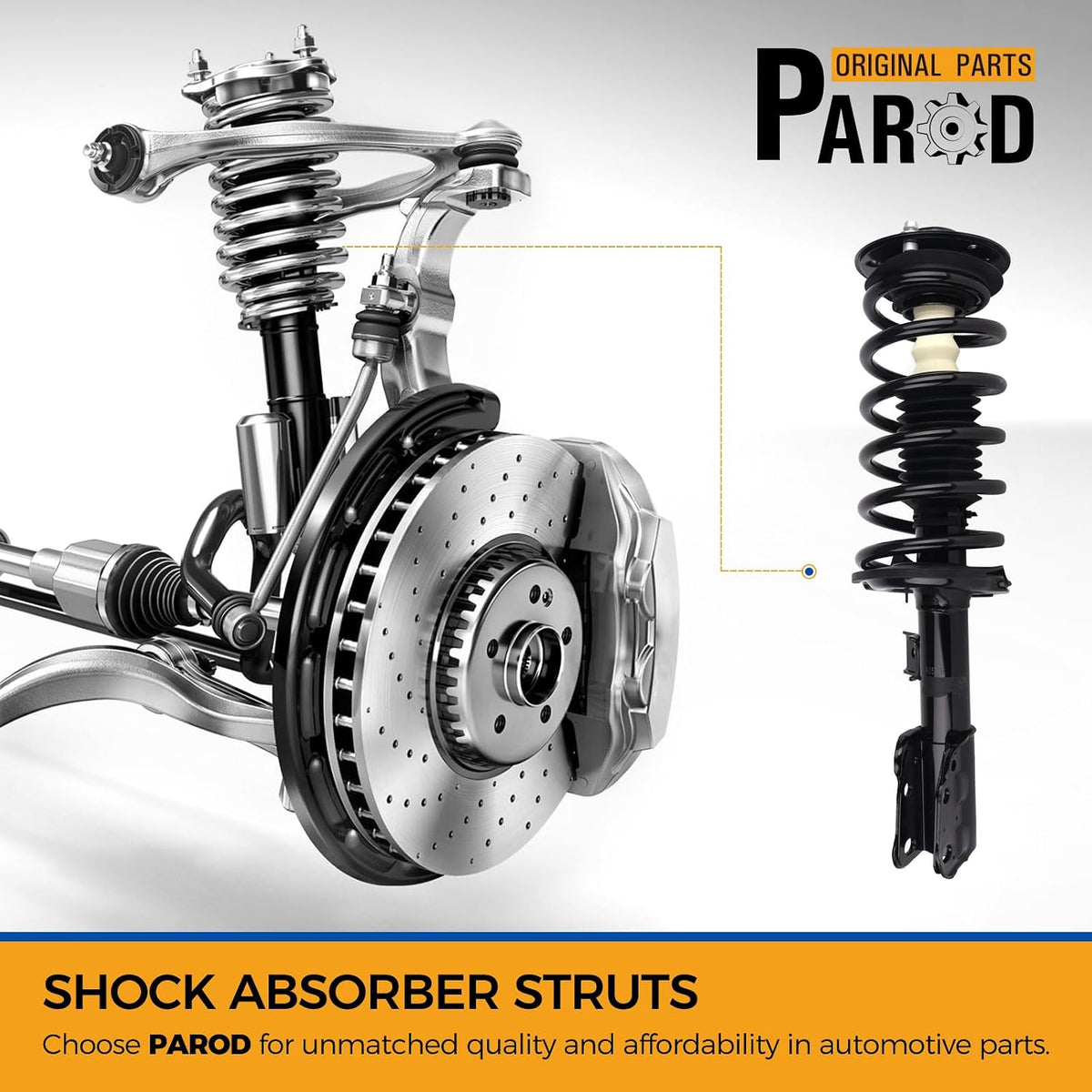 PAROD 172527 172526 Front Suspension Shock Absorber Struts fit for 2007-2010 Chevy Equinox, 2008-2010 Saturn Vue,Passenger&Drive Side