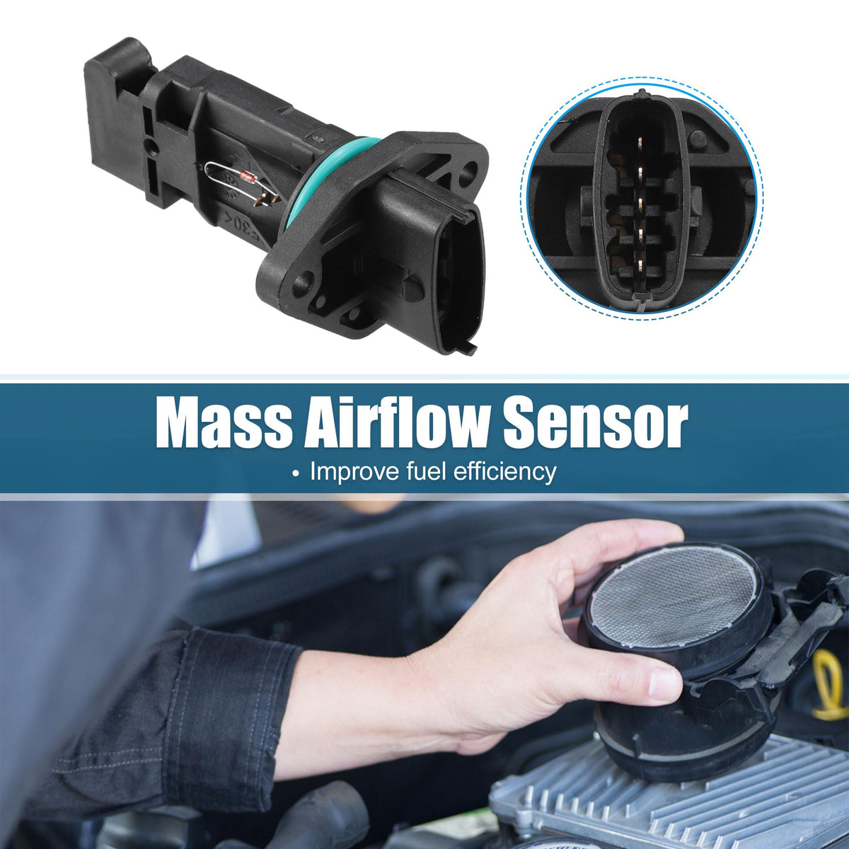 uxcell Car Mass Air Flow Sensor Replacement No.0280218108 for Volvo XC90 2003-2006