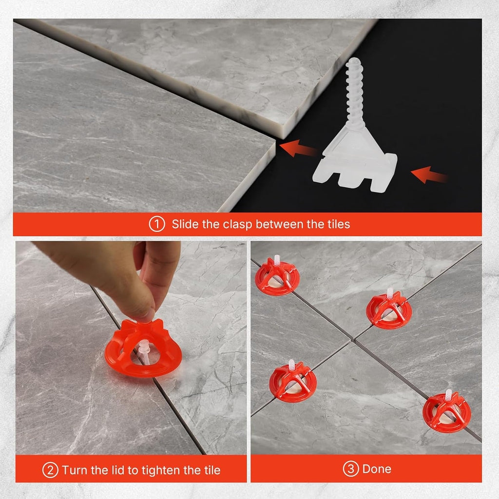 Tile Leveling System 1/8", 1000 Pcs Tile Spacers for Floor Tiles