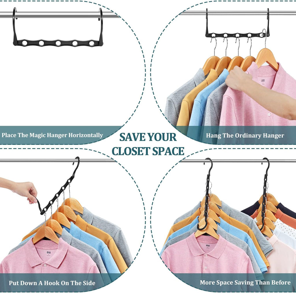 6 Pack-Closet-Organizers-and-Storage, Magic-Hangers-Space-Saving-for-Clothes