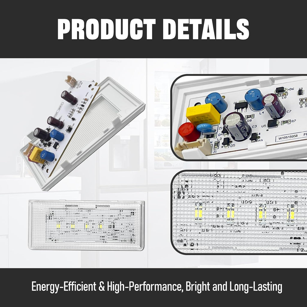 WISINY WRS325FDAM04 LED Light for Whirlpool Fridge Light Replacement