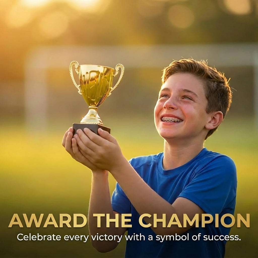 Gold Plastic Trophy, Plastic Trophy Cup Winning Prize for Sports Tournaments Competitions Party