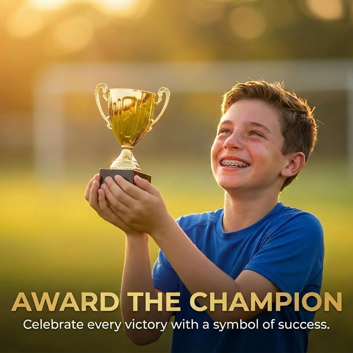 Gold Plastic Trophy, Plastic Trophy Cup Winning Prize for Sports Tournaments Competitions Party