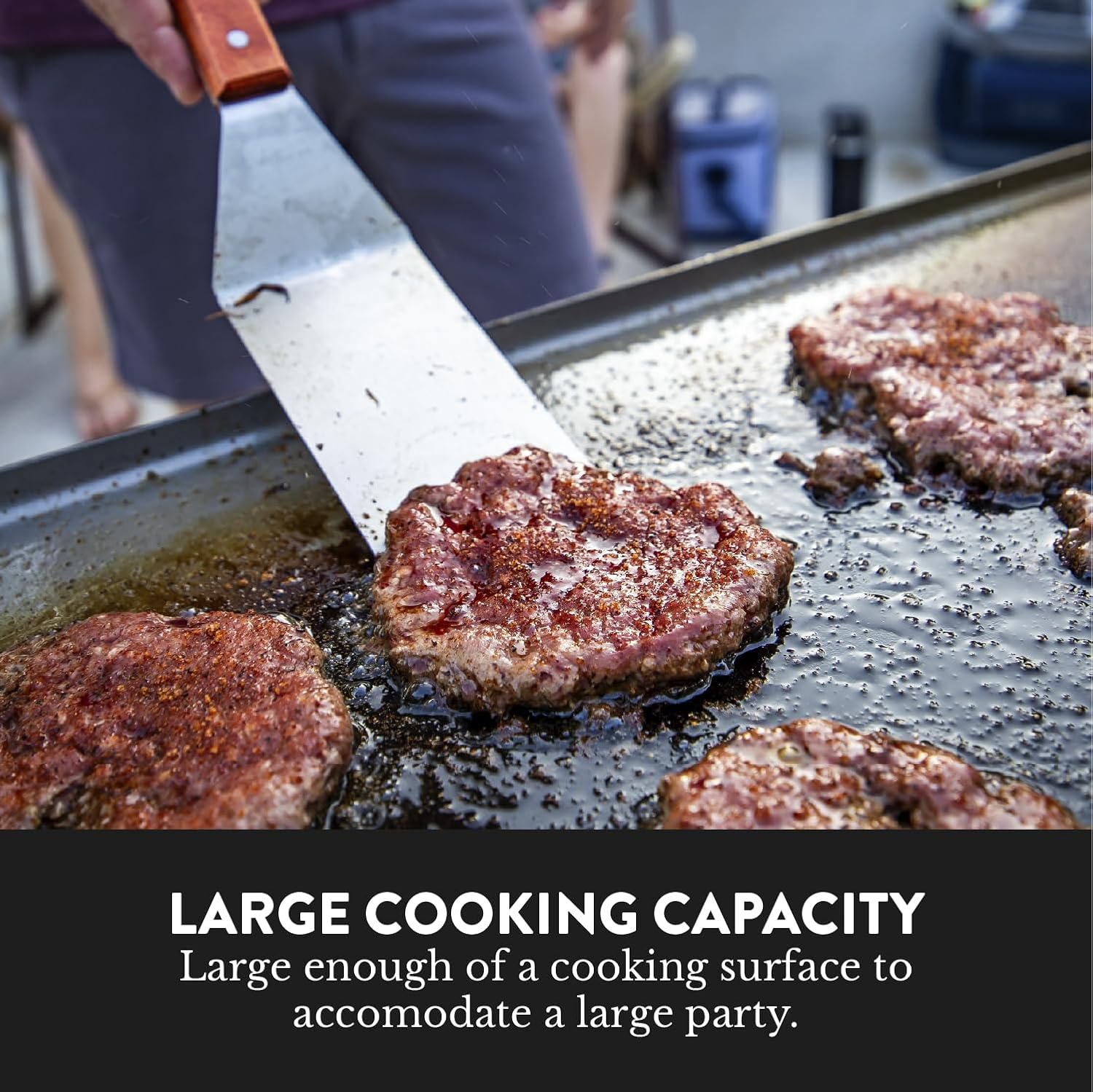 Flat Top Grill With 4 Burners - Premium Propane Outdoor Grill Cart - Stainless Steel Auto Ignition Camping Griddle