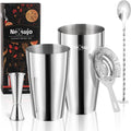 Boston Cocktail Shaker Set, 4-Piece Bar Tools Set, Ideal for Bar
