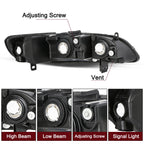 Halogen Headlight Assembly for 1998-2002 Honda Accord