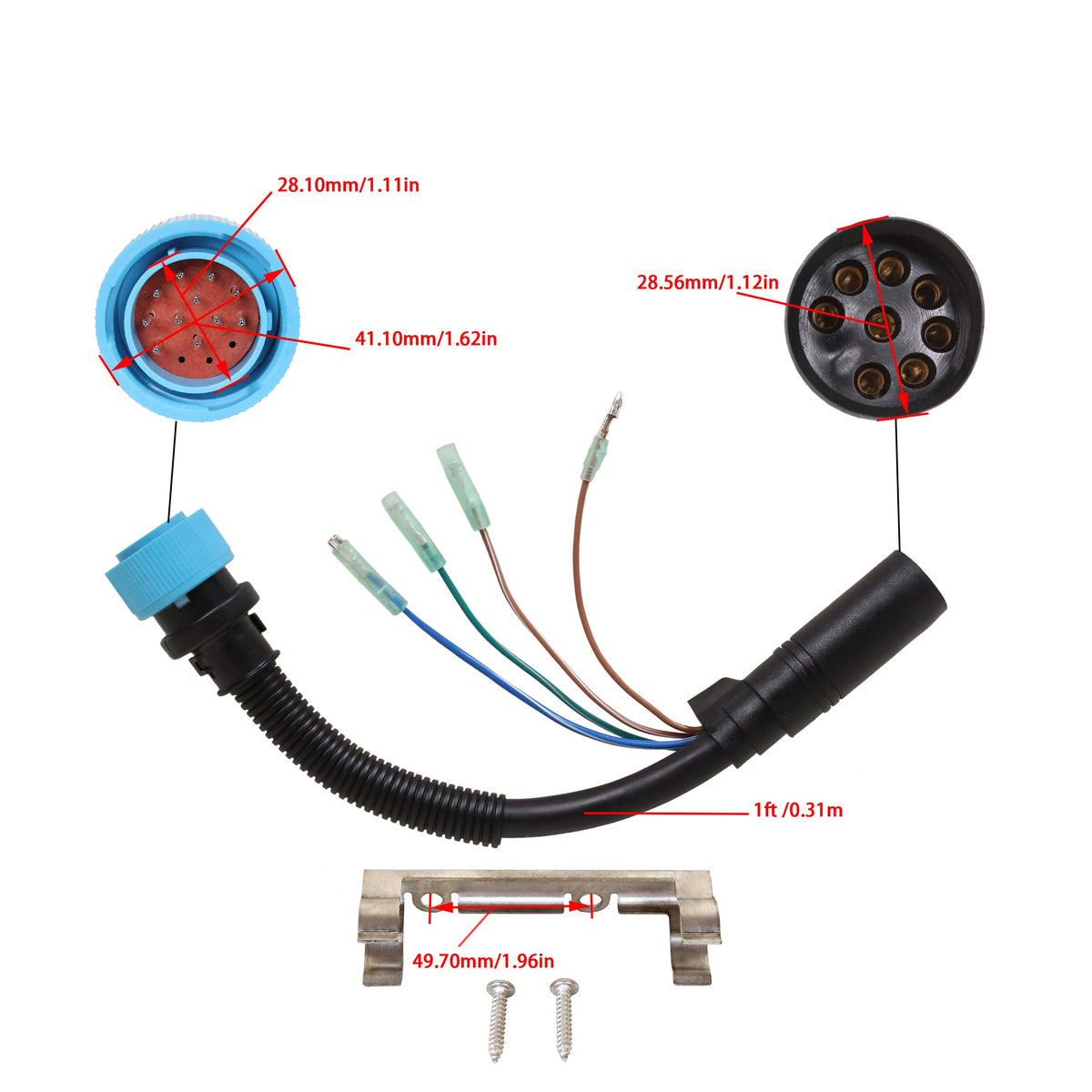 SouthMarine Boat Motor 896542T01 Ignition Wire Adapter Harness for Mercury