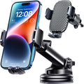 Phone Mount for Car Phone Holder [Military-Grade Suction & Stable Clip] Car Phone Holder Mount Windshield Dashboard