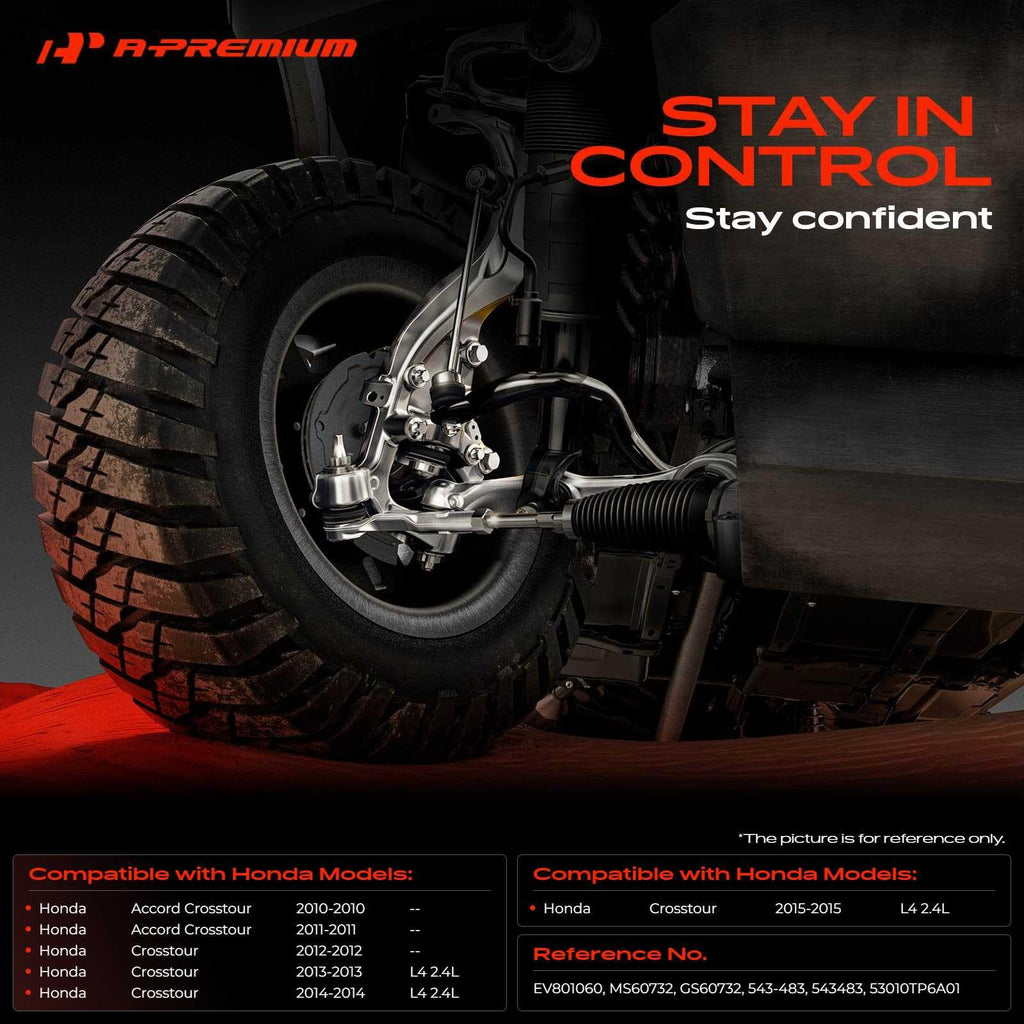 A-Premium Front Inner Tie Rod End, Compatible with Honda