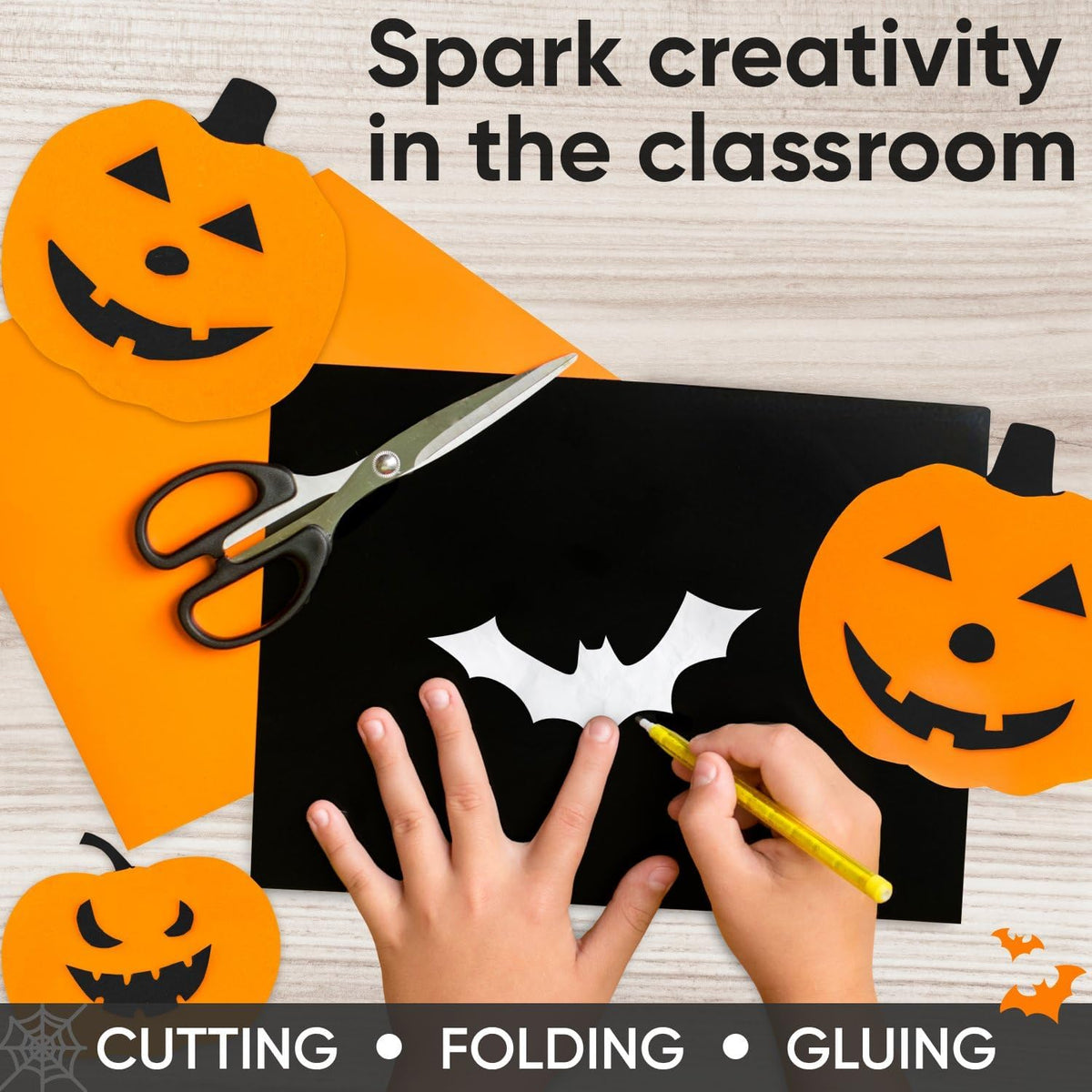 36" x 1200" (100 ft) Halloween Crafts Kraft Paper Rolls Set, 45 Lbs - Orange, Black Kraft Paper - Made in USA Colored