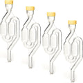 S-Shaped Airlocks & Stoppers for Fermenting, 4-Pack Set for Home Brewing, Pickling and Canning, Easy-to-Use Airlock Kit