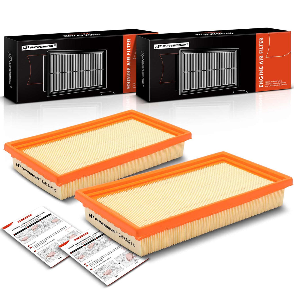 A-Premium 2-PC Engine Air Filter Compatible with Kia