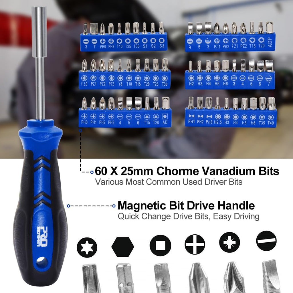 240-Piece Mechanics Tool Set, General Assorted SAE/Metric Sockets and Wrenches Automotive Repair Tool Kit with