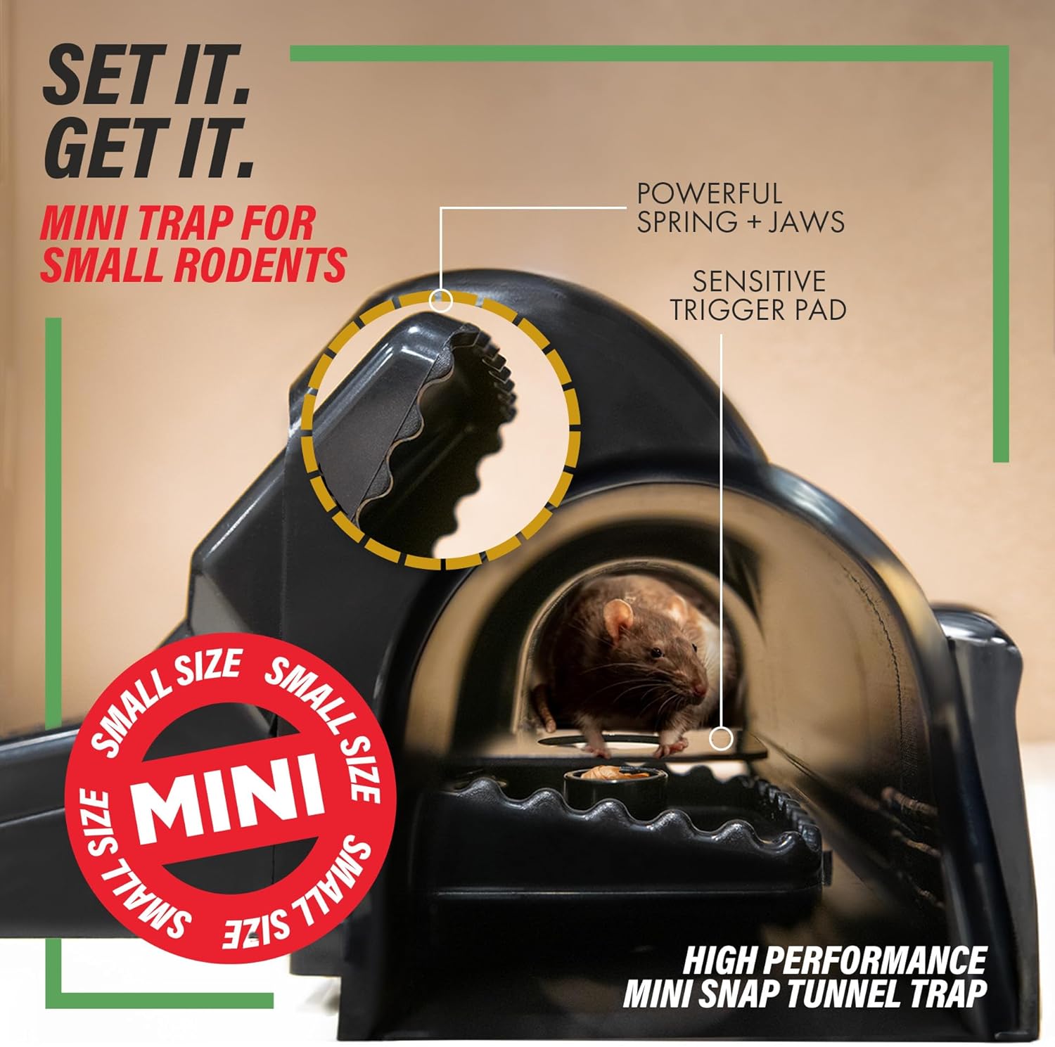 Mouse Tunnel Traps. Prevents Accidental Triggering with Dual Tunnel Design. Covered Snap Traps for Humane Kill, Safe