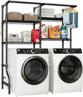 U14 Medium Over the Washer and Dryer Shelves, 4 Tiers Laundry Room Storage and Organizer System, Space Saving Clothes