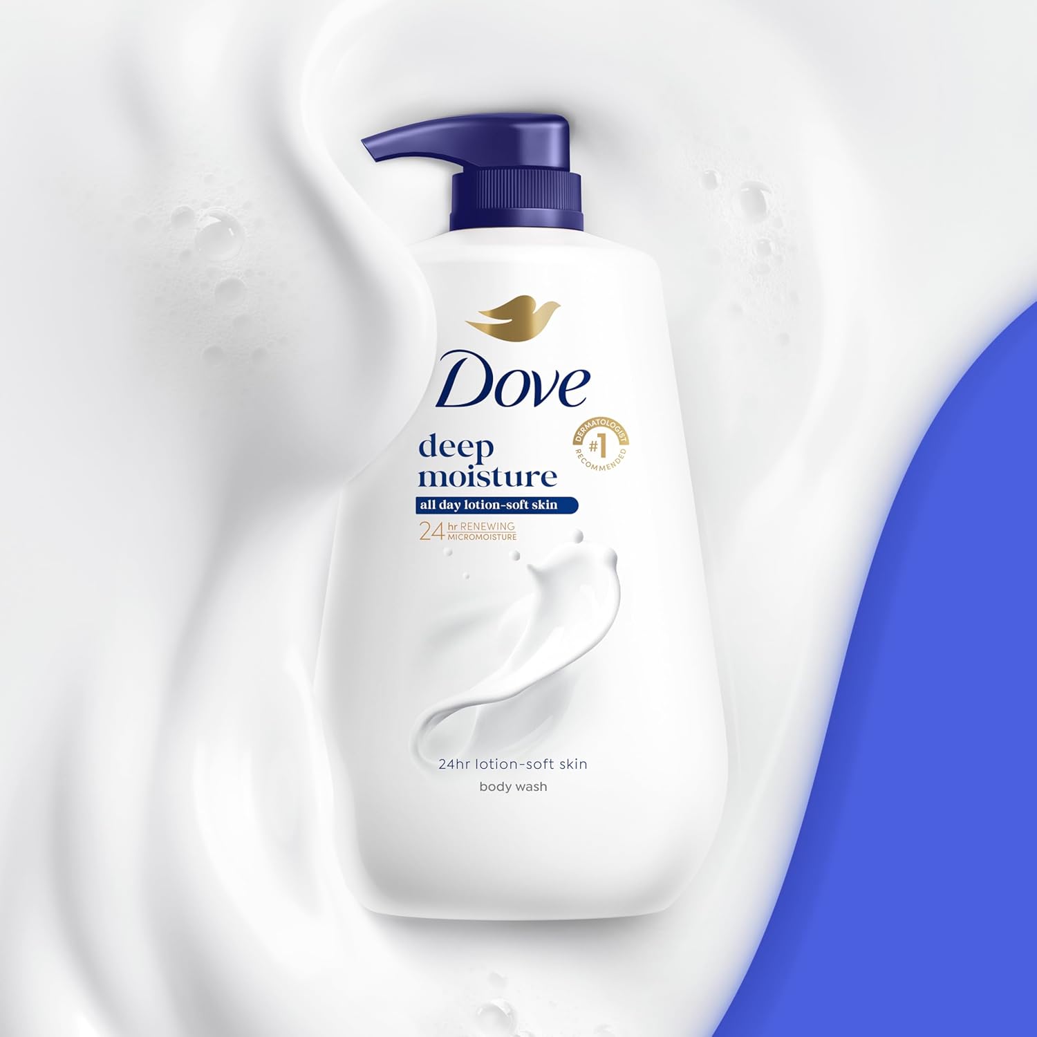 Body Wash Deep Moisture for 24hr Lotion-Soft Skin Moisture Moisturizing Skin Cleanser with No Sulfates No Parabens