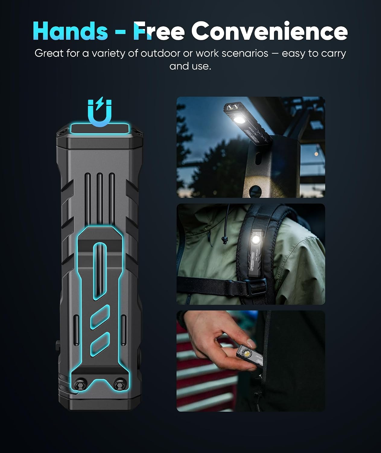 ZF8329 Rechargeable EDC Flashlight, 1000Lumens LED Flashlight Rechargeable with Turbo Mode, Small Flashlight with