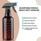 16.9oz Plastic Spray Bottle With Scale, 2 Pack