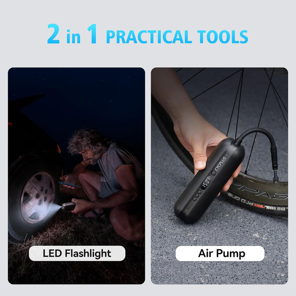 Portable Electric Tire Inflator Bike Pump,150PSI Auto Off