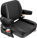 Universal Tractor Seat with Storage Bag, Lawn Mower & Forklift Seat | Comfortable Cushion, Durable Construction and