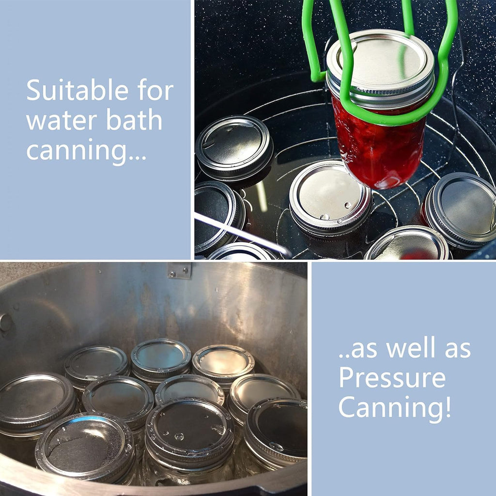 Canning Lids for Ball, Kerr Jars - Split-Type Metal Mason Jar Lids for Canning - Food Grade Material, 100% Fit &