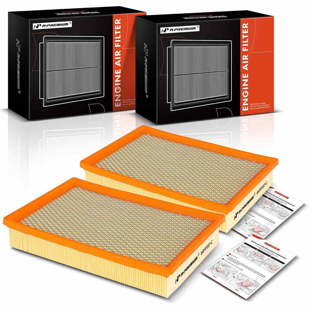 A-Premium 2-PC Engine Air Filter Compatible with Ford & Lincoln & Mercury