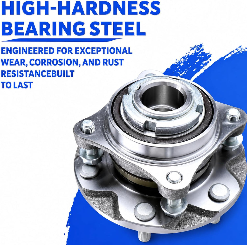 2PC 950-004 2WD Front Wheel Bearing Hub Assembly Fit for 2005-2019 Tacoma