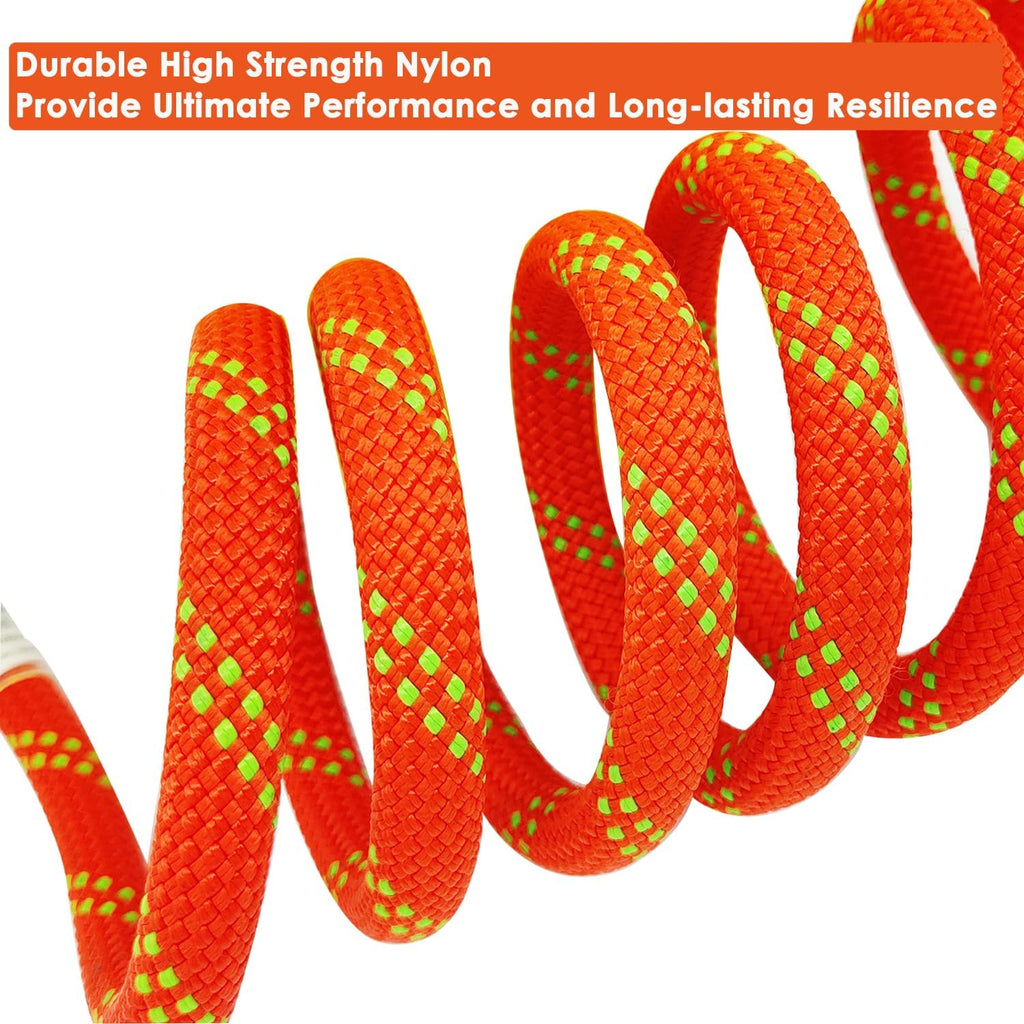 Ratifc Static Rope UIAA Rock Climbe Ropes 10.5mm 100FT Rappelling Rope for Mountain Tree Climbing, Rock