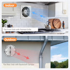 8 Inch Exhaust Fan with Speed Controller, Wall Mount Ventilation Fan