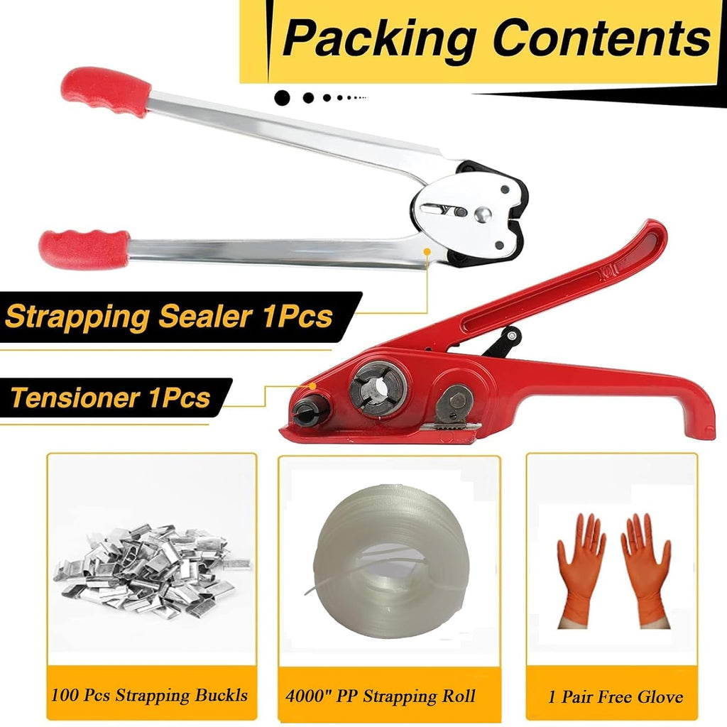 PP Banding Strapping Kit, Heavy Duty Pallet Strapping Package Kit