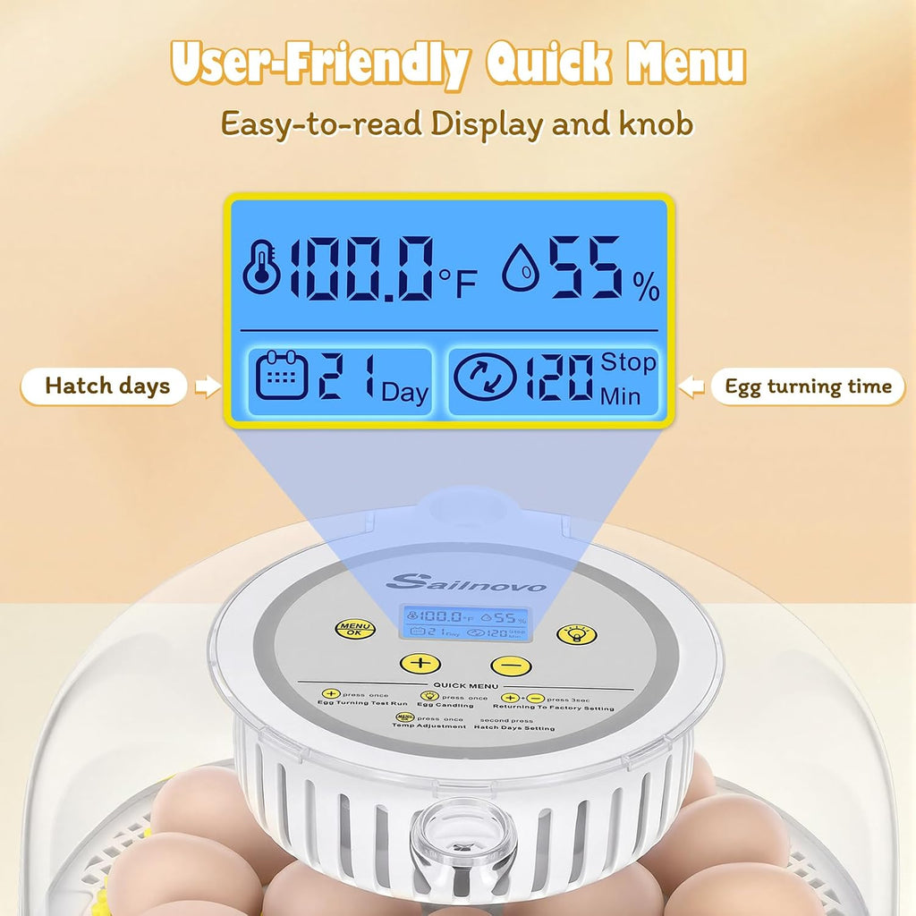 18 Egg Incubator for Hatching Eggs with Automatic Egg Turning