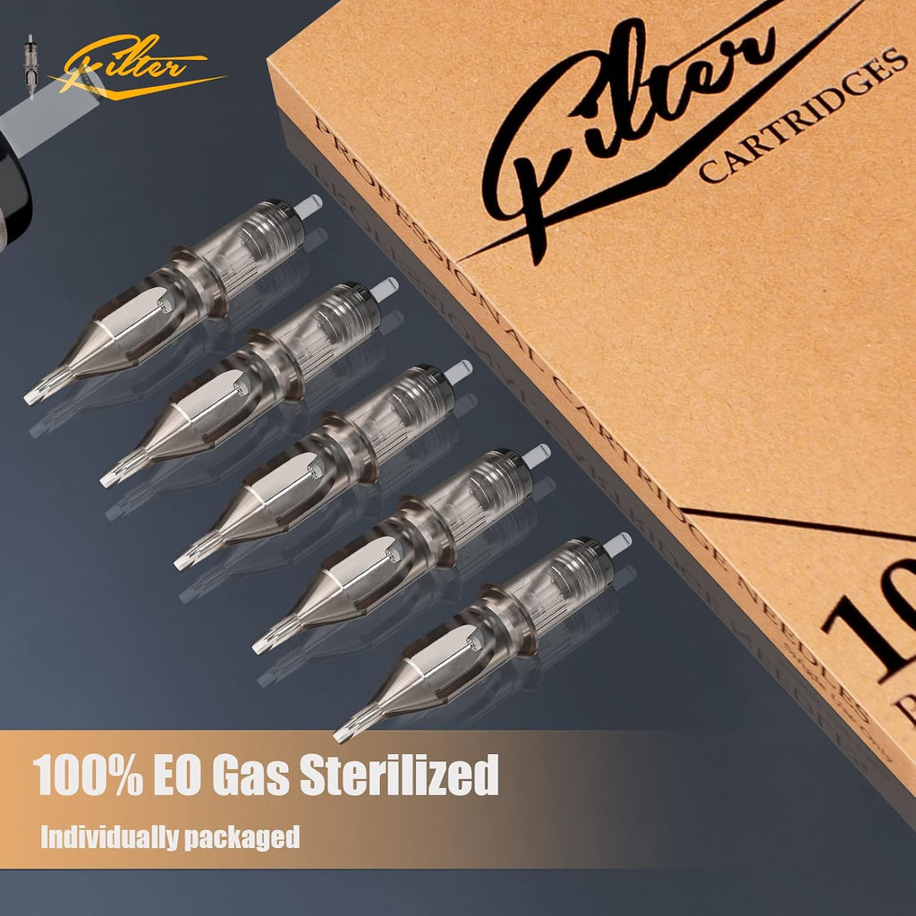 EZ Tattoo Cartridge Needles Assorted 50Pcs #10 Bugpin Curved Magnum 7RM 9RM 11RM 13RM 15RM Mixed for Rotary Tattoo